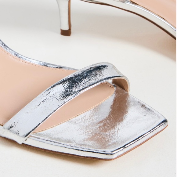 Sam Edelman Silver Rayelle Goatskin Leather Heels - Picture 8 of 16